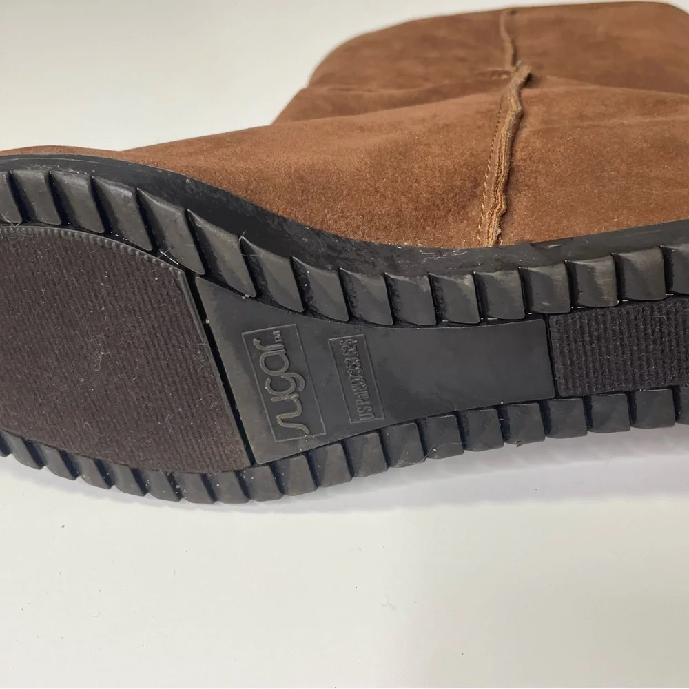 Sugar Brown‎ Suede Wedge Boots